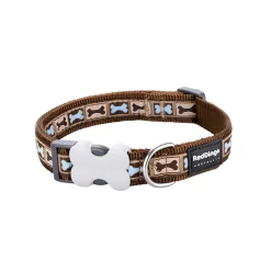 Red Dingo Dog Collar Bone Yard Brown