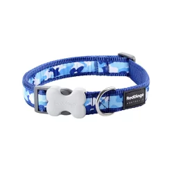 Red Dingo Dog Collar Camouflage Dark Blue