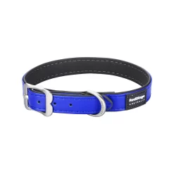 Red Dingo Dog Collar Vegan Leather Dark Blue