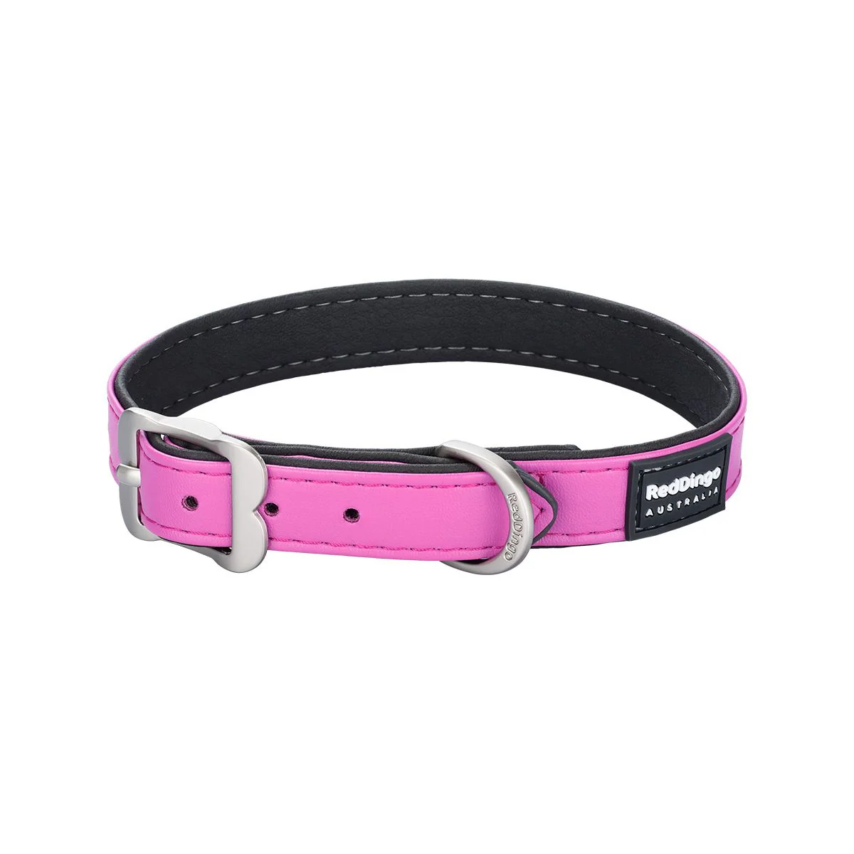 Red Dingo Dog Collar Vegan Leather Hot Pink - Image 10