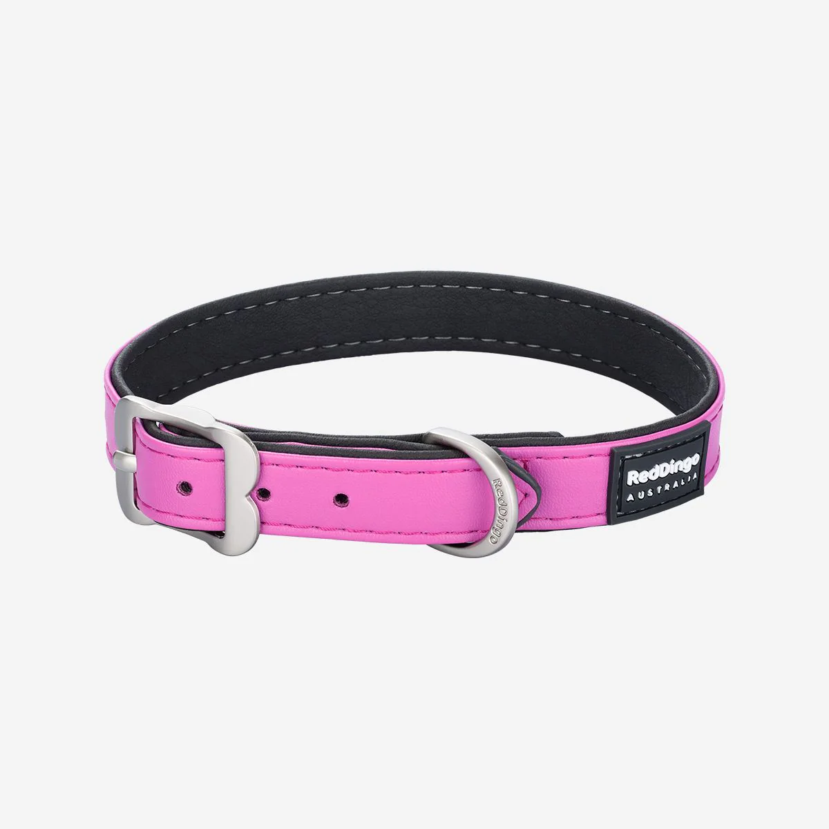Red Dingo Dog Collar Vegan Leather Hot Pink - Image 13