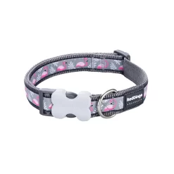 Red Dingo Dog Collar Flamingo Cool Grey