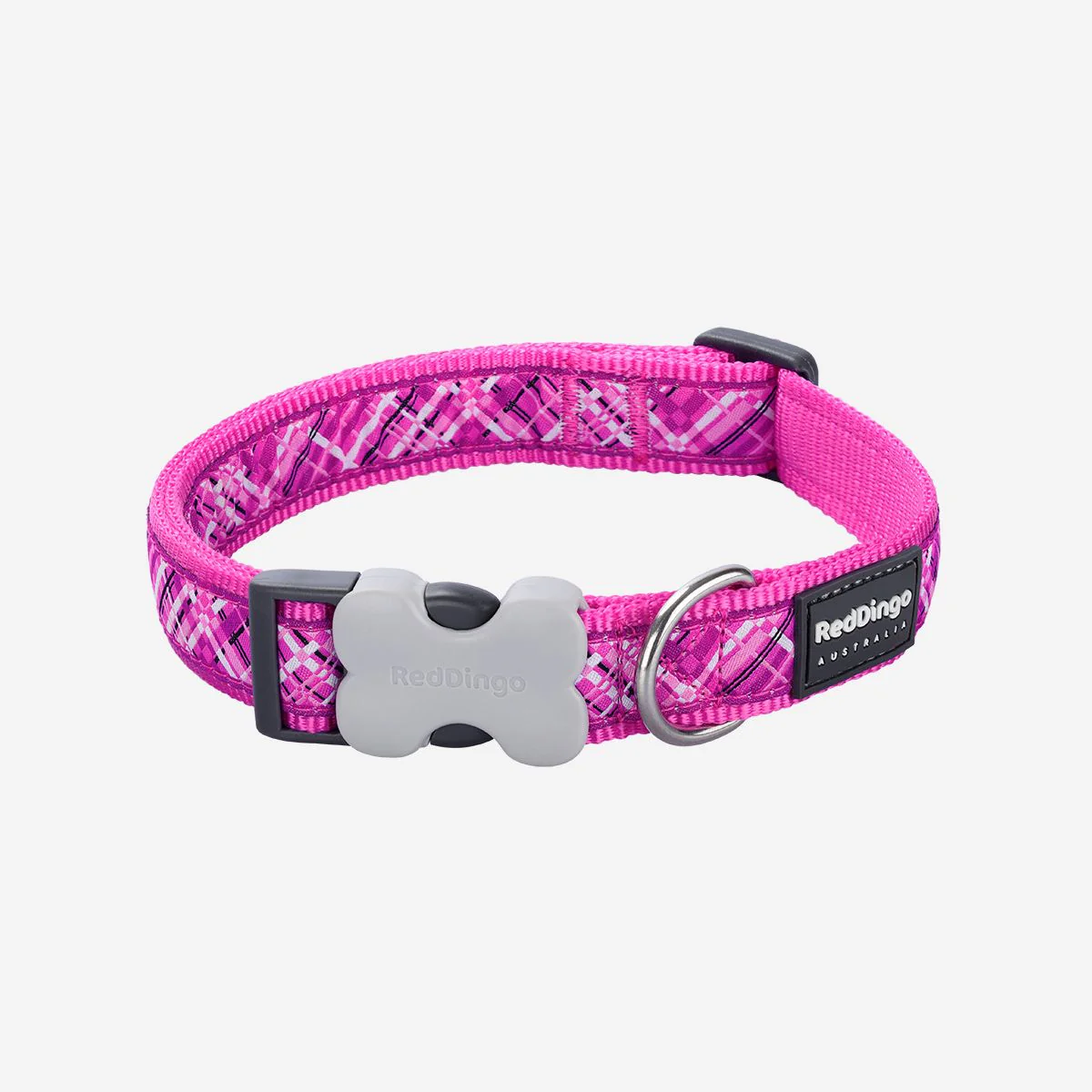 Red Dingo Dog Collar Flanno Hot Pink - Image 4