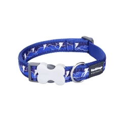 Red Dingo Dog Collar Lightning Dark Blue
