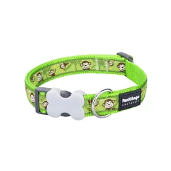 Red Dingo Dog Collar Monkey Lime Green
