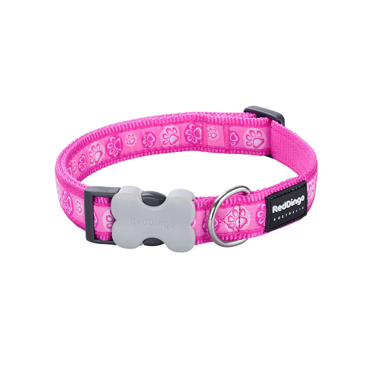 Red Dingo Dog Collar Paw Impressions Hot Pink - Image 12