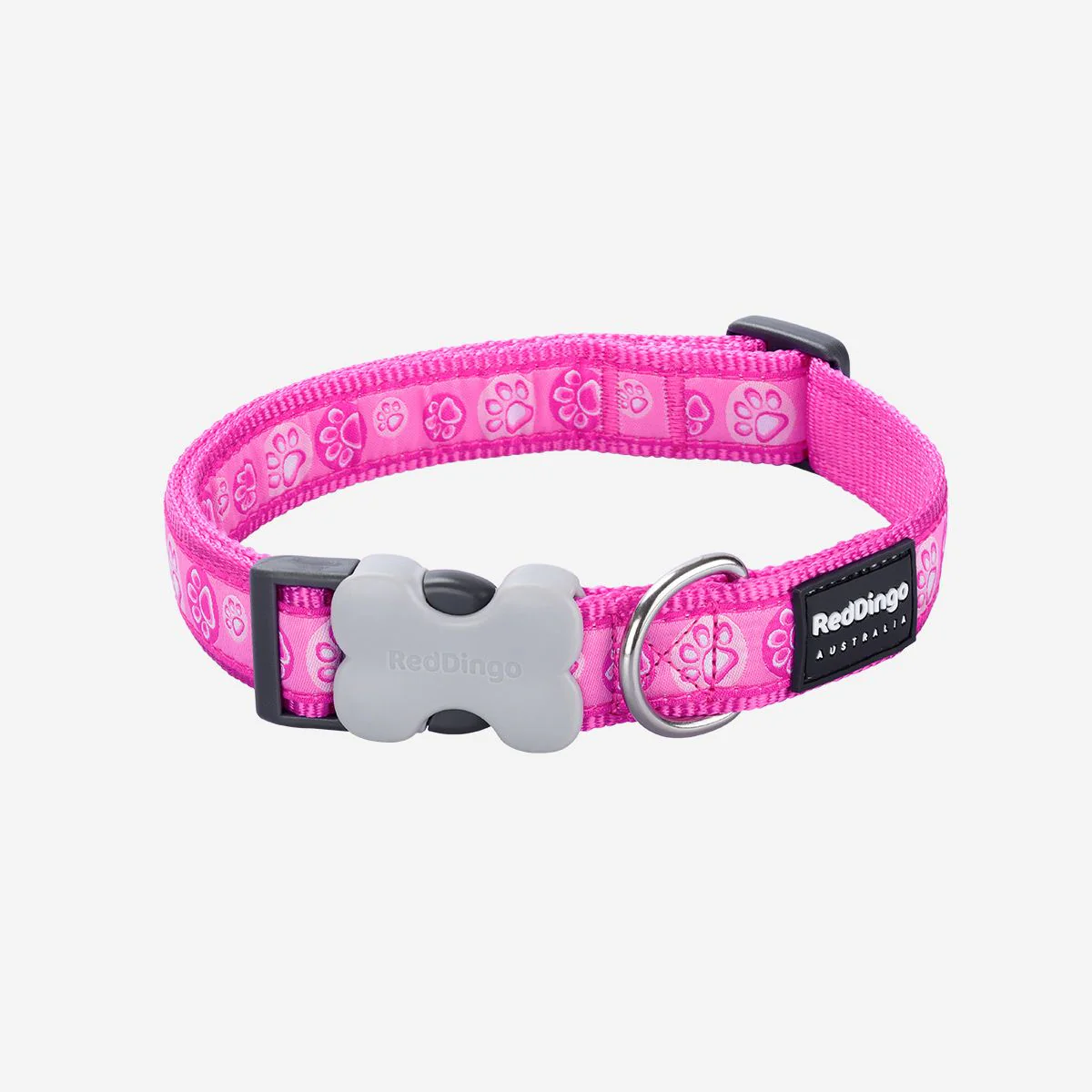 Red Dingo Dog Collar Paw Impressions Hot Pink - Image 13