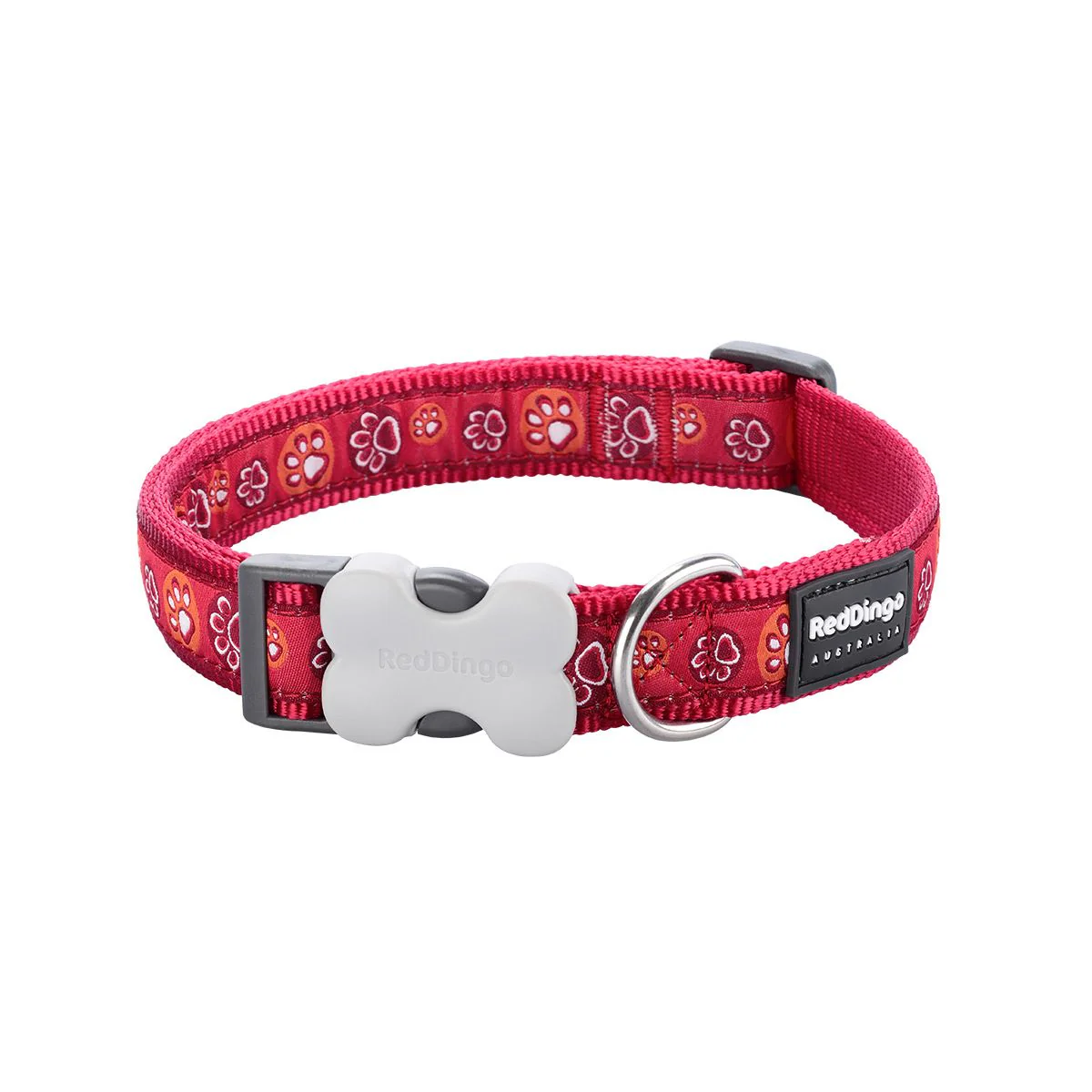 Red Dingo Dog Collar Paw Impressions Red - Image 9