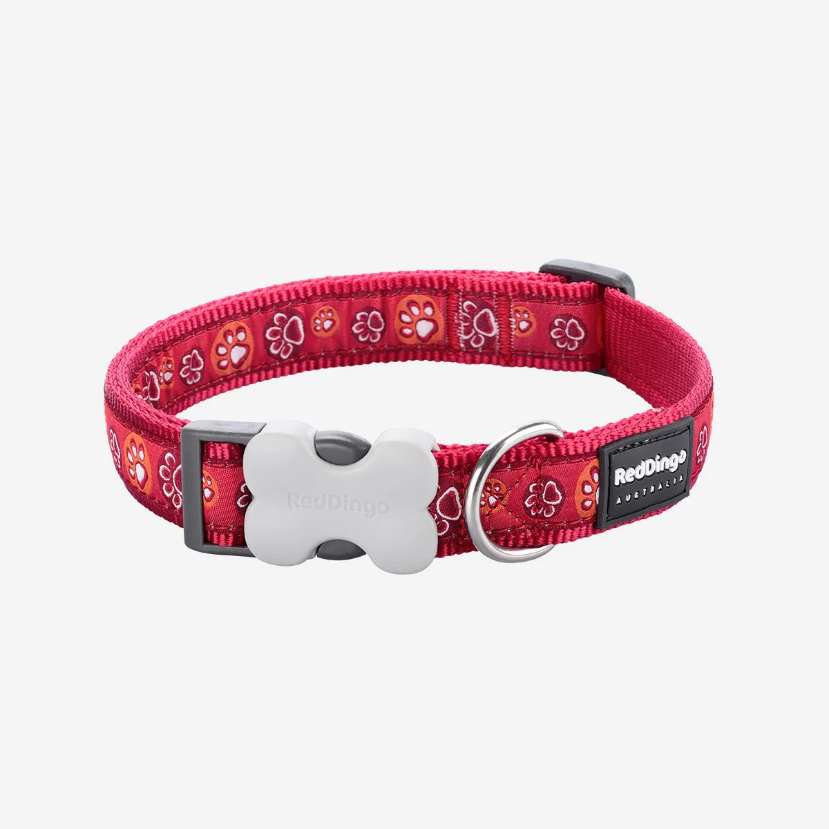 Red Dingo Dog Collar Paw Impressions Red - Image 10