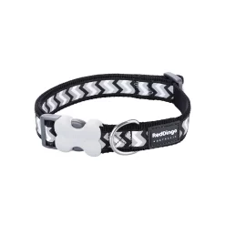 Red Dingo Dog Collar Reflective Ziggy Black