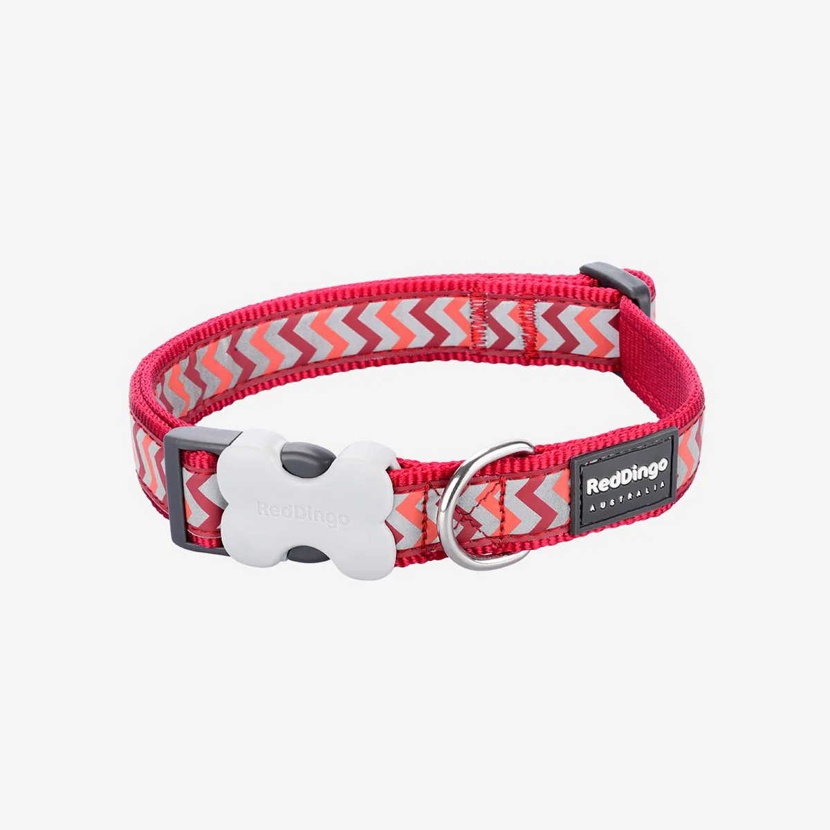 Red Dingo Dog Collar Reflective Ziggy Red - Image 14