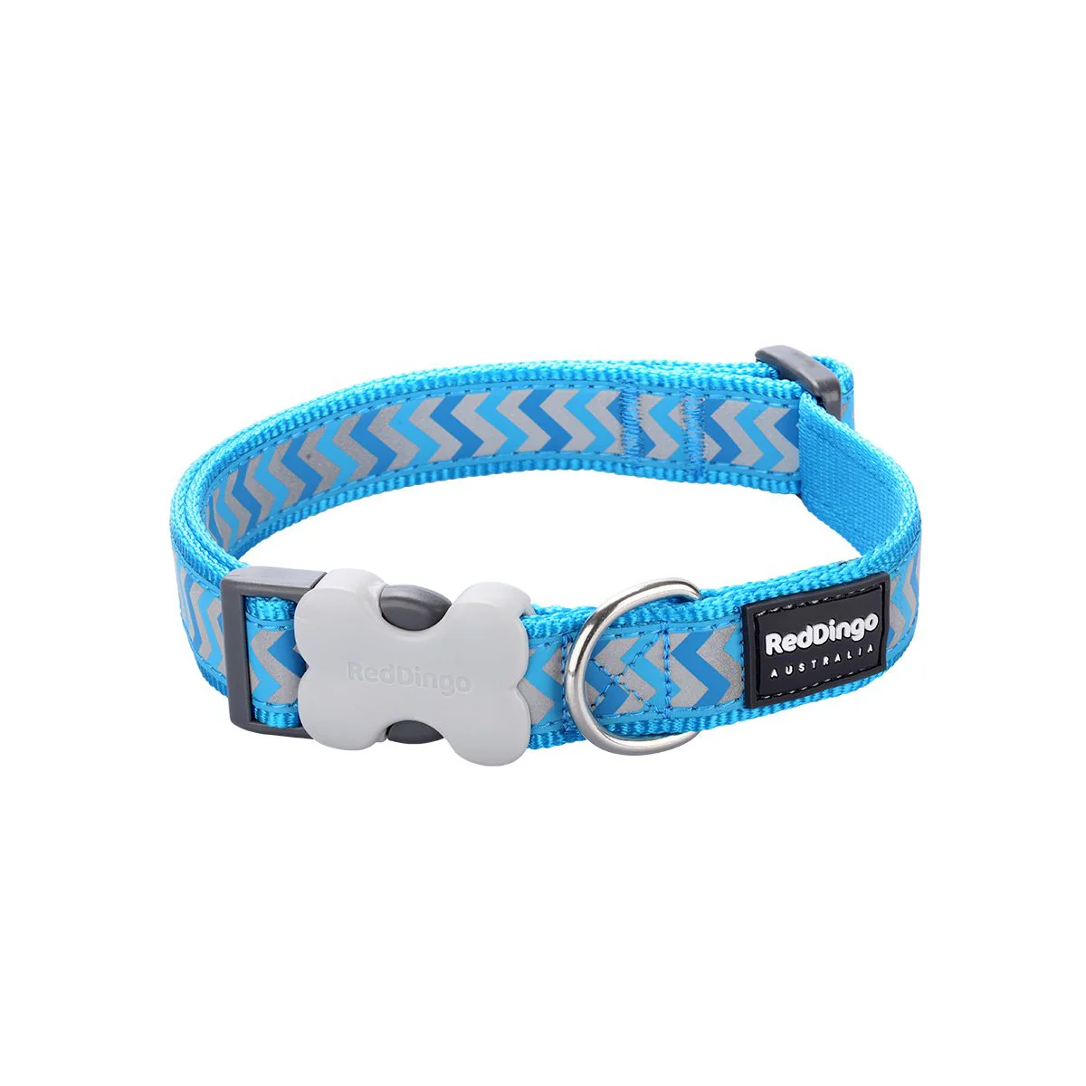 Red Dingo Dog Collar Reflective Ziggy Turquoise - Image 4