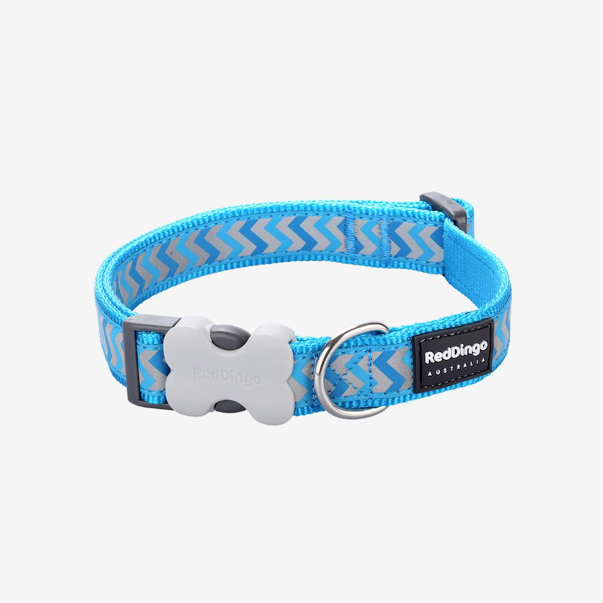 Red Dingo Dog Collar Reflective Ziggy Turquoise - Image 5