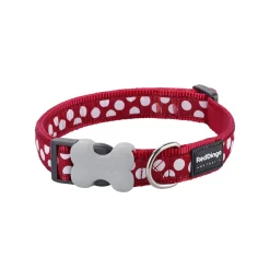 Red Dingo Dog Collar White Spots On Red