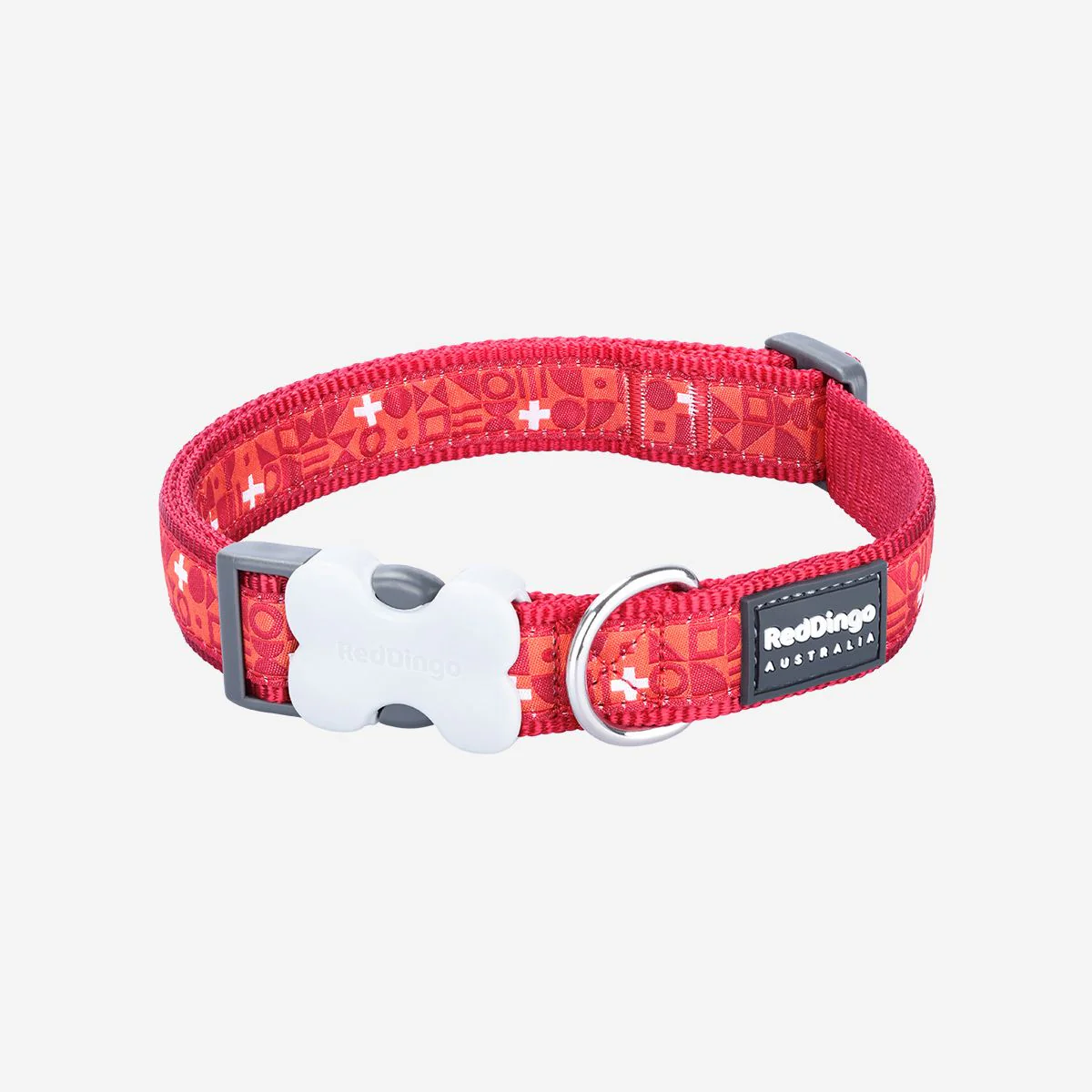 Red Dingo Dog Collar Swiss Cross Red - Image 4