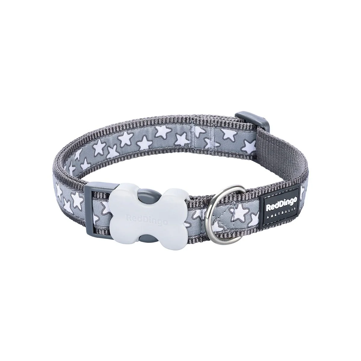 Red Dingo Dog Collar Stars Cool Grey - Image 9