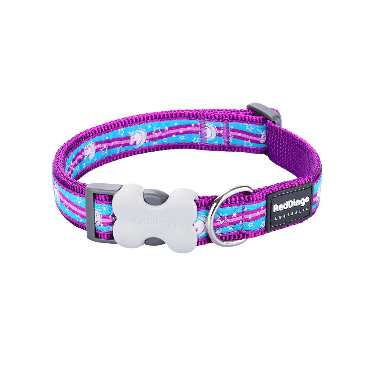 Red Dingo Dog Collar Unicorn Purple