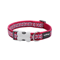 Red Dingo Dog Collar Union Jack Flag On Red