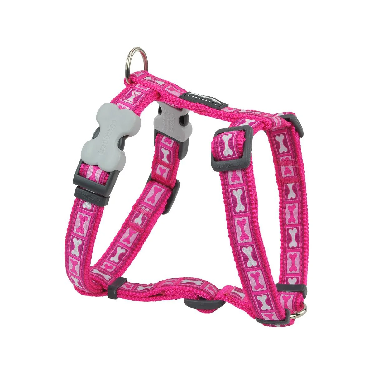 Red Dingo Dog Harness Bone Yard Hot Pink - Image 12