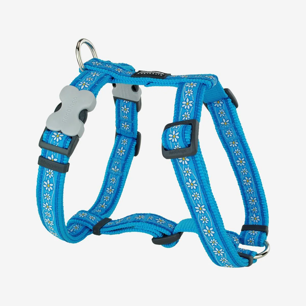 Red Dingo Dog Harness Daisy Chain Turquoise - Image 4