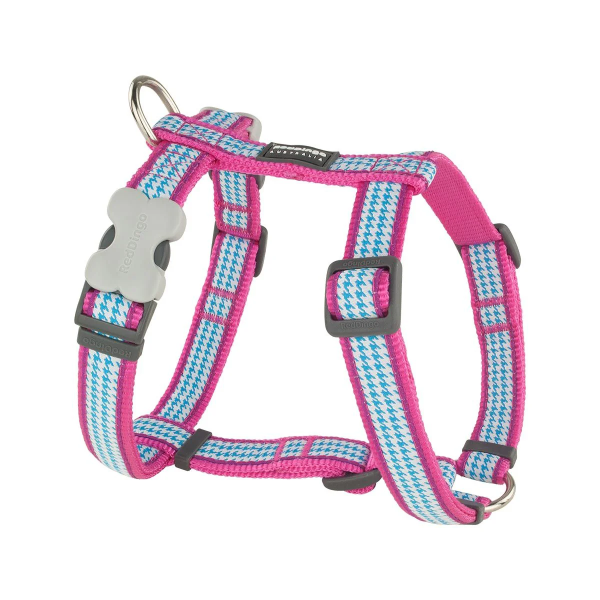 Red Dingo Dog Harness Fang It Hot Pink