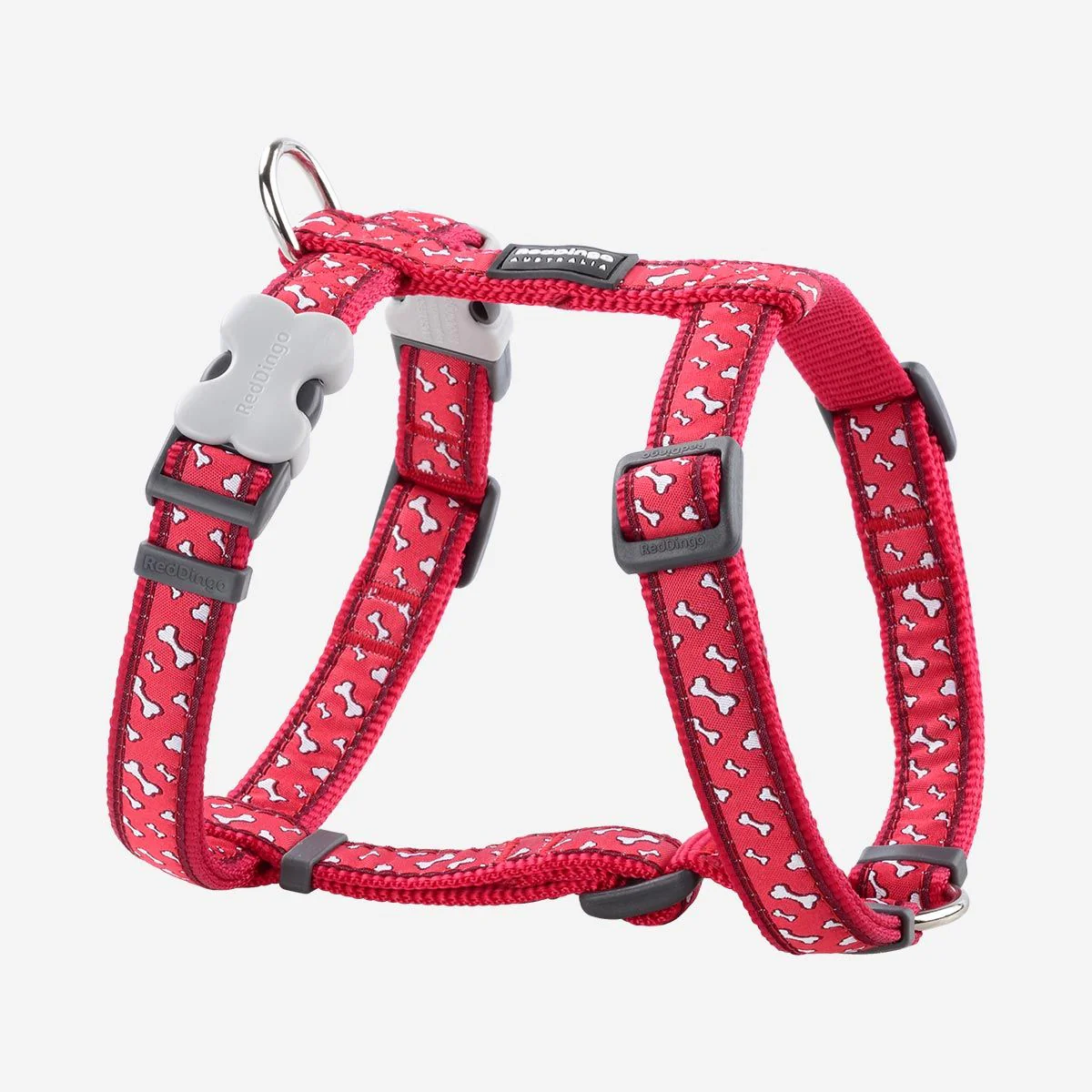 Red Dingo Dog Harness Flying Bones Red - Image 16
