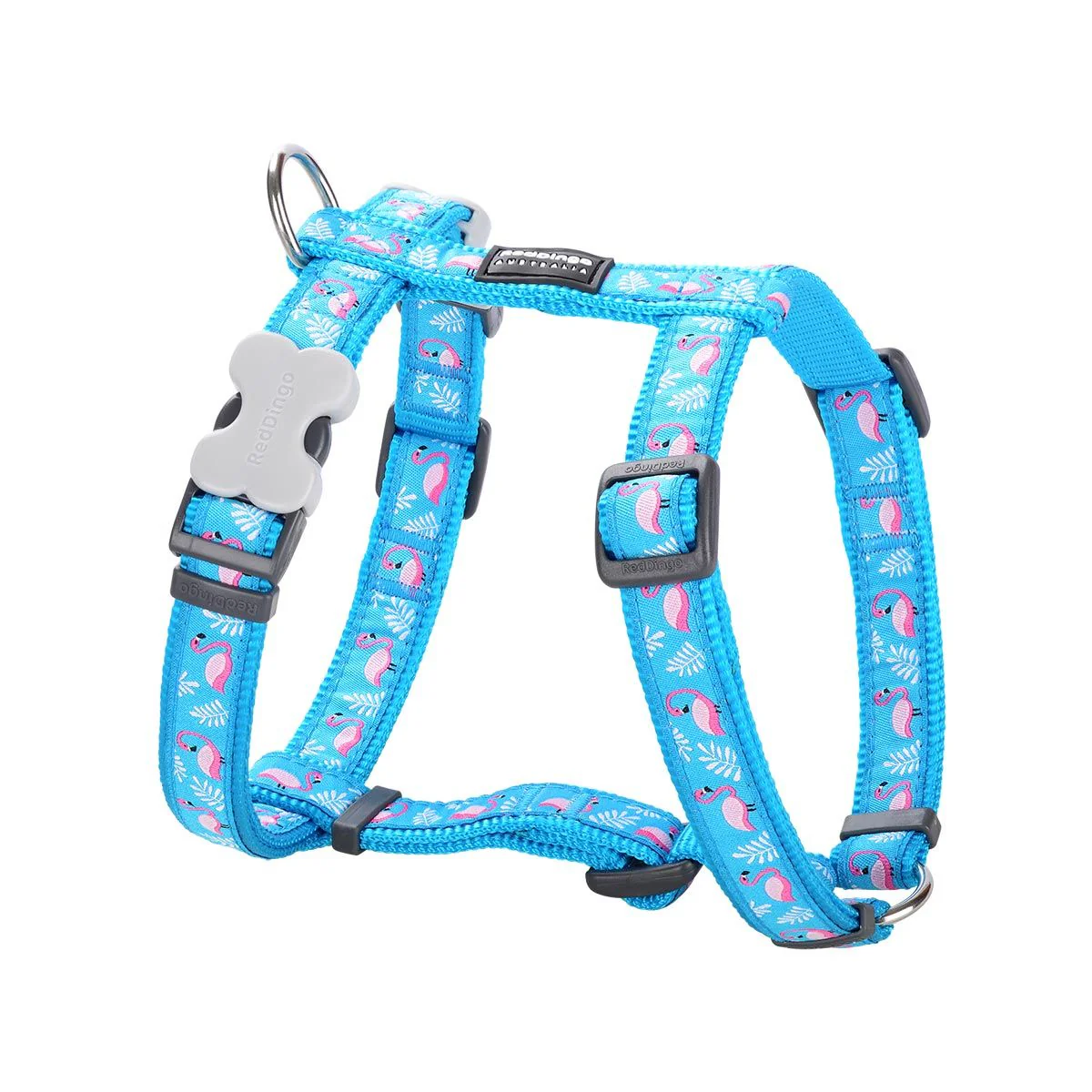 Red Dingo Dog Harness Flamingo Turquoise - Image 3