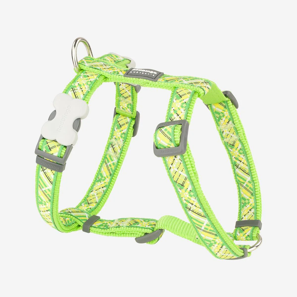 Red Dingo Dog Harness Flanno Lime Green - Image 13