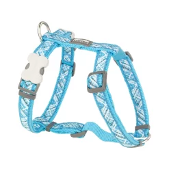 Red Dingo Dog Harness Flanno Turquoise