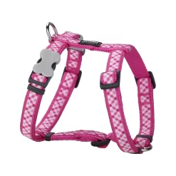 Red Dingo Dog Harness Gingham Hot Pink