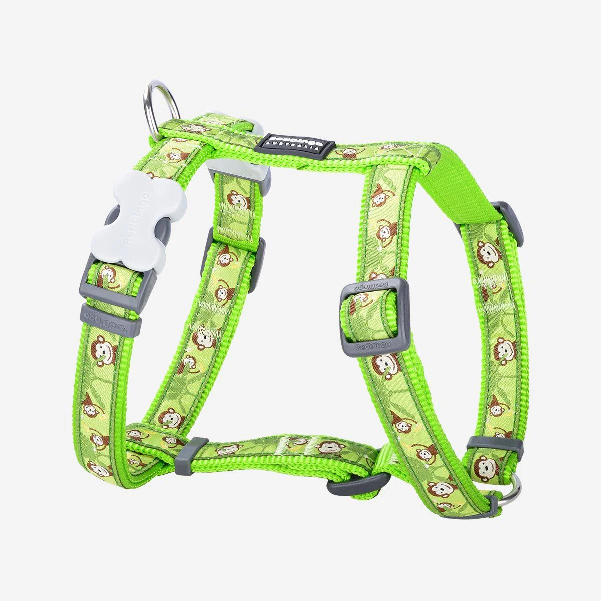 Red Dingo Dog Harness Monkey Lime Green - Image 13