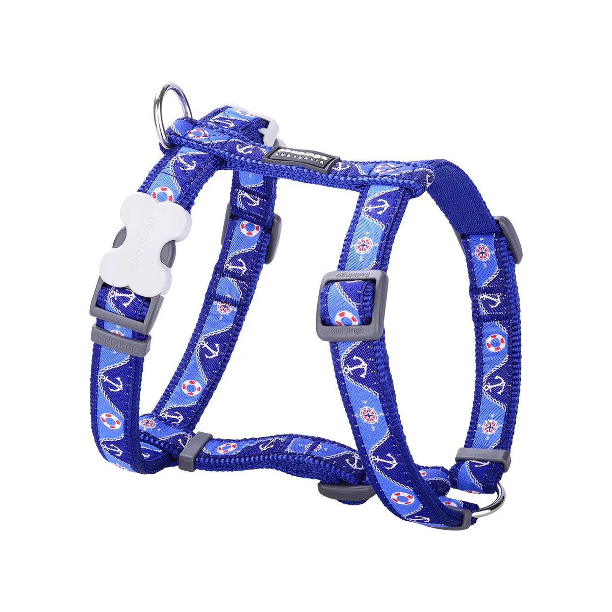 Red Dingo Dog Harness Nautical Dark Blue - Image 6