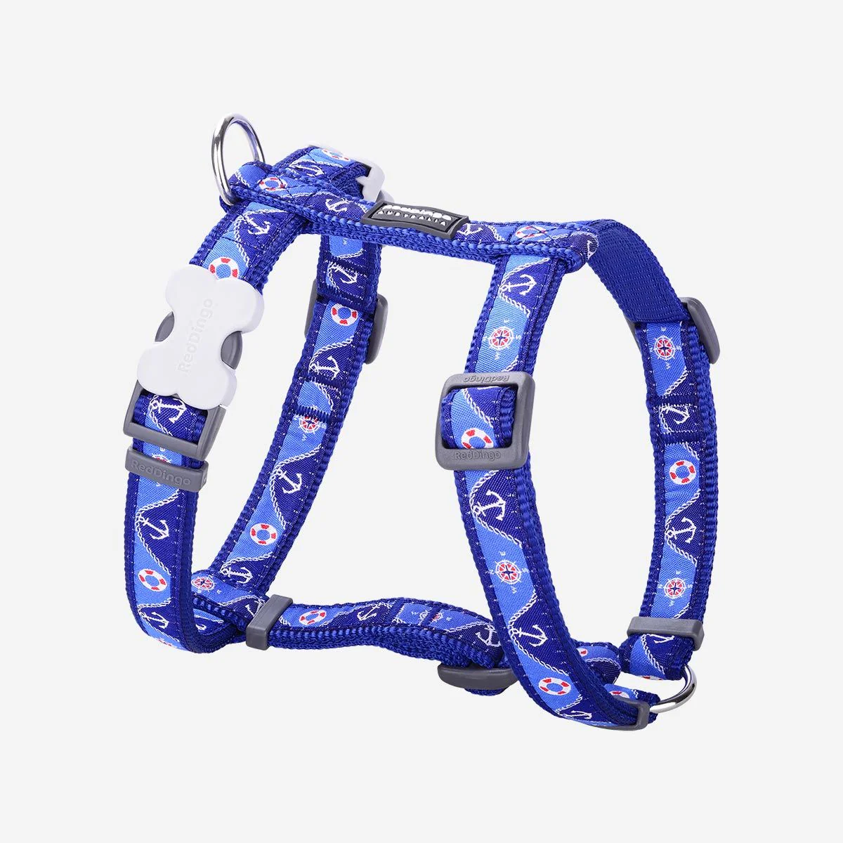 Red Dingo Dog Harness Nautical Dark Blue - Image 10