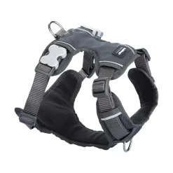 Red Dingo Padded Dog Harness Cool Grey