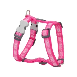 Red Dingo Dog Harness Paw Impressions Hot Pink