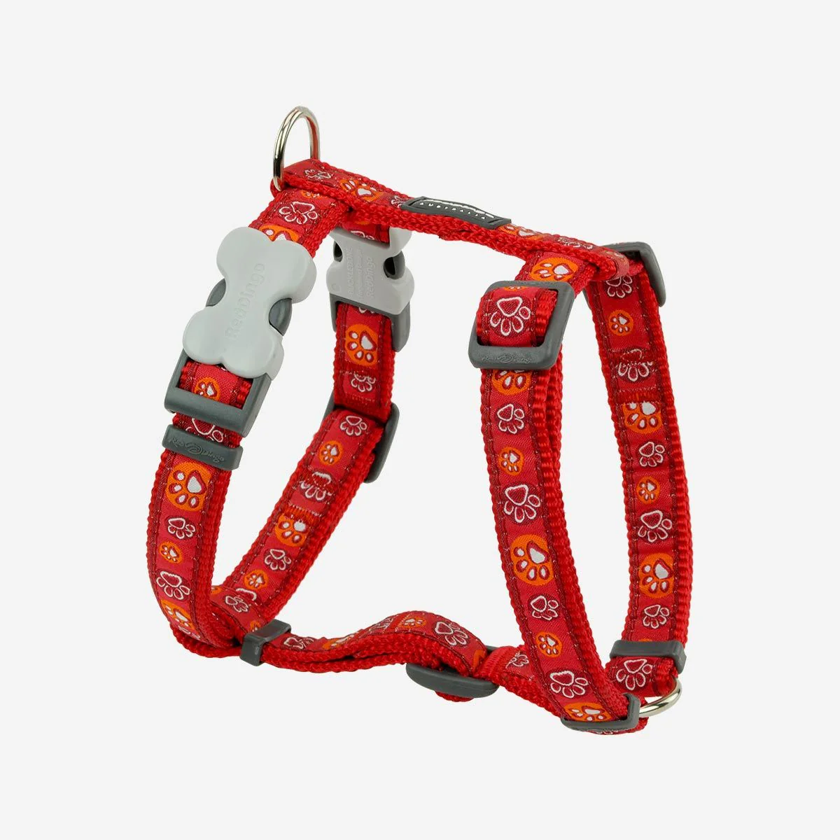 Red Dingo Dog Harness Paw Impressions Red - Image 10
