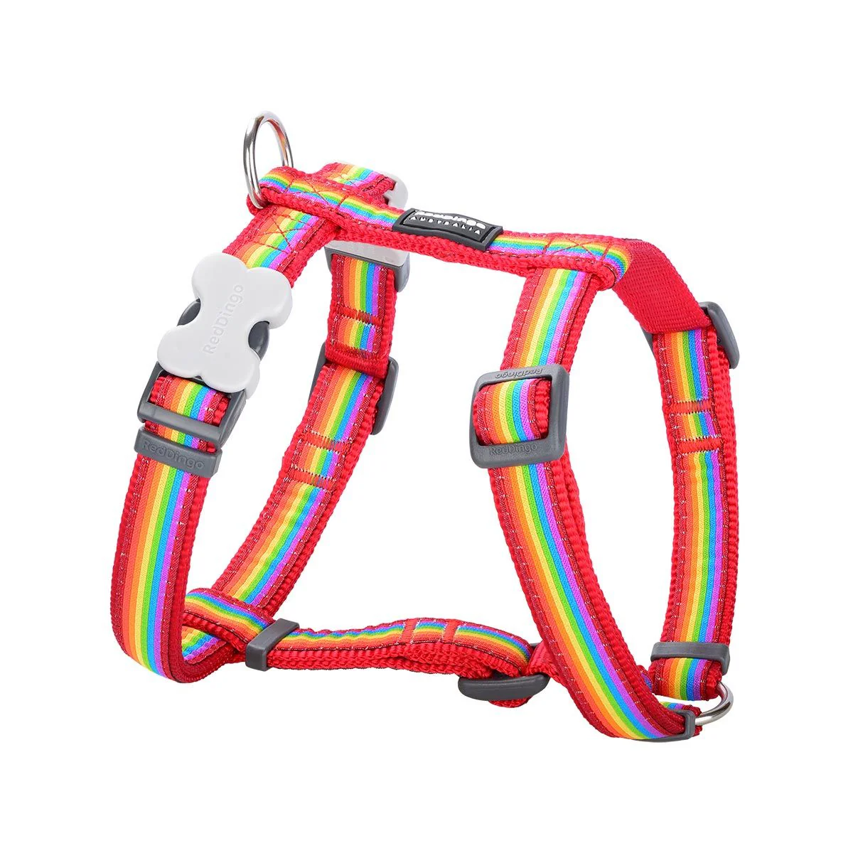 Red Dingo Dog Harness Rainbow Red - Image 12