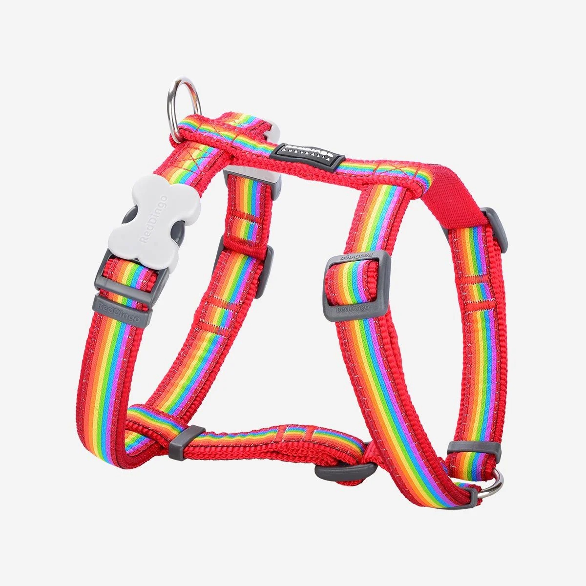 Red Dingo Dog Harness Rainbow Red - Image 16