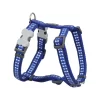 Red Dingo Dog Harness Reflective Bones Dark Blue