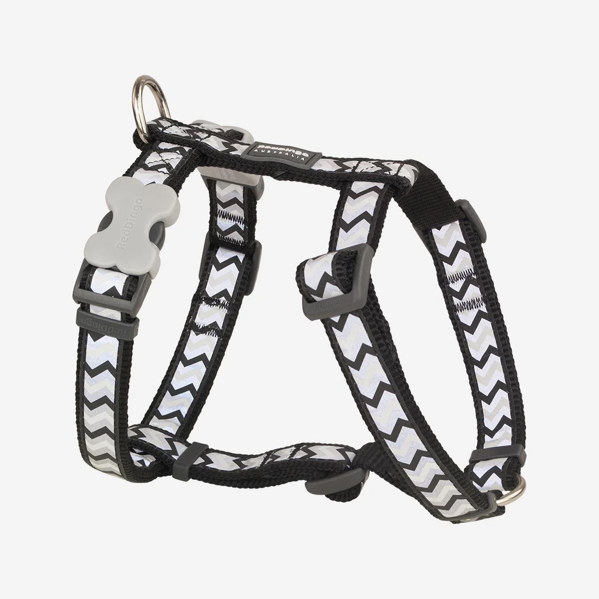 Red Dingo Dog Harness Reflective Ziggy Black - Image 14