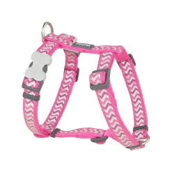 Red Dingo Dog Harness Reflective Ziggy Hot Pink