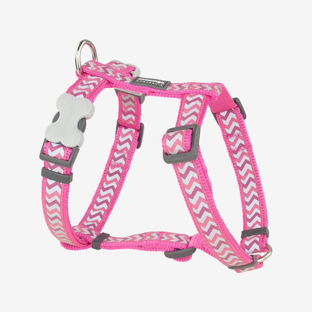 Red Dingo Dog Harness Reflective Ziggy Hot Pink - Image 5