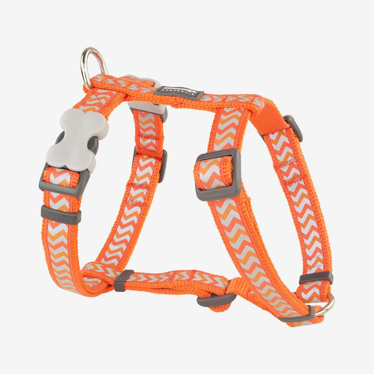 Red Dingo Dog Harness Reflective Ziggy Orange - Image 17