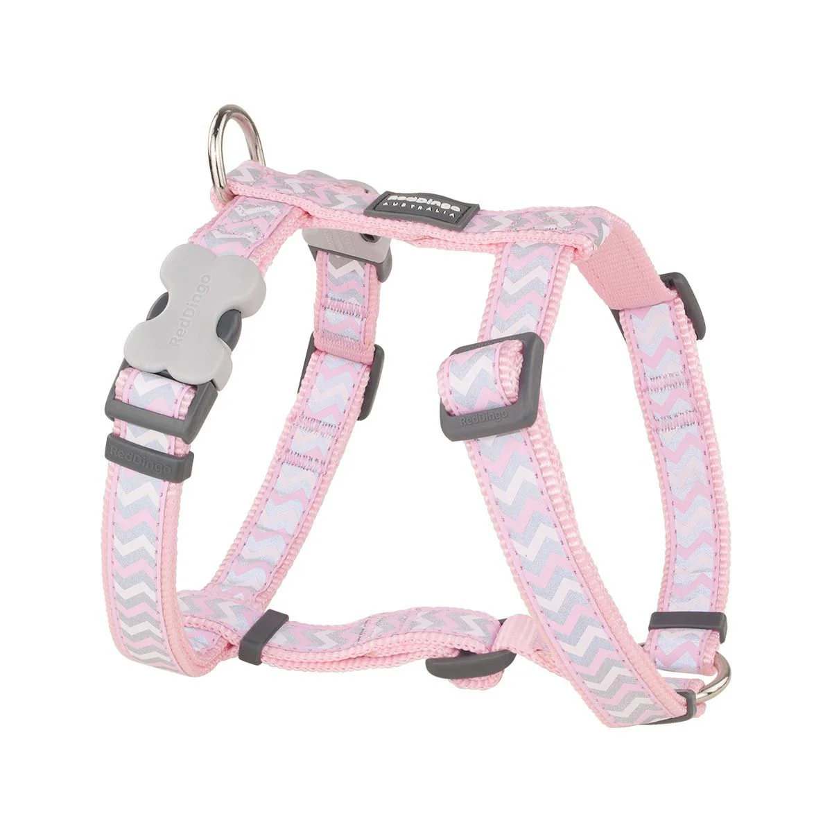 Red Dingo Dog Harness Reflective Ziggy Pink - Image 16