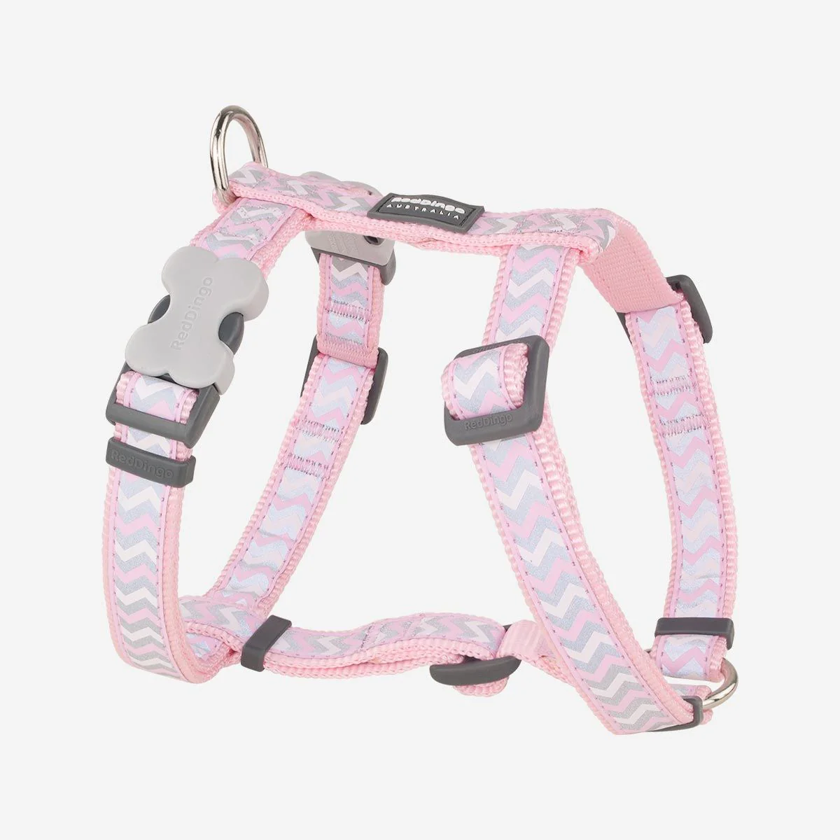 Red Dingo Dog Harness Reflective Ziggy Pink - Image 11