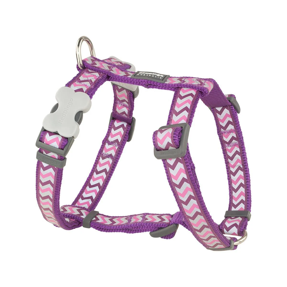 Red Dingo Dog Harness Reflective Ziggy Purple - Image 10