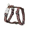 Red Dingo Dog Harness Pink Spots On Brown
