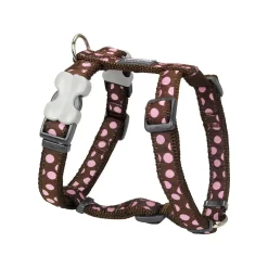 Red Dingo Dog Harness Pink Spots On Brown