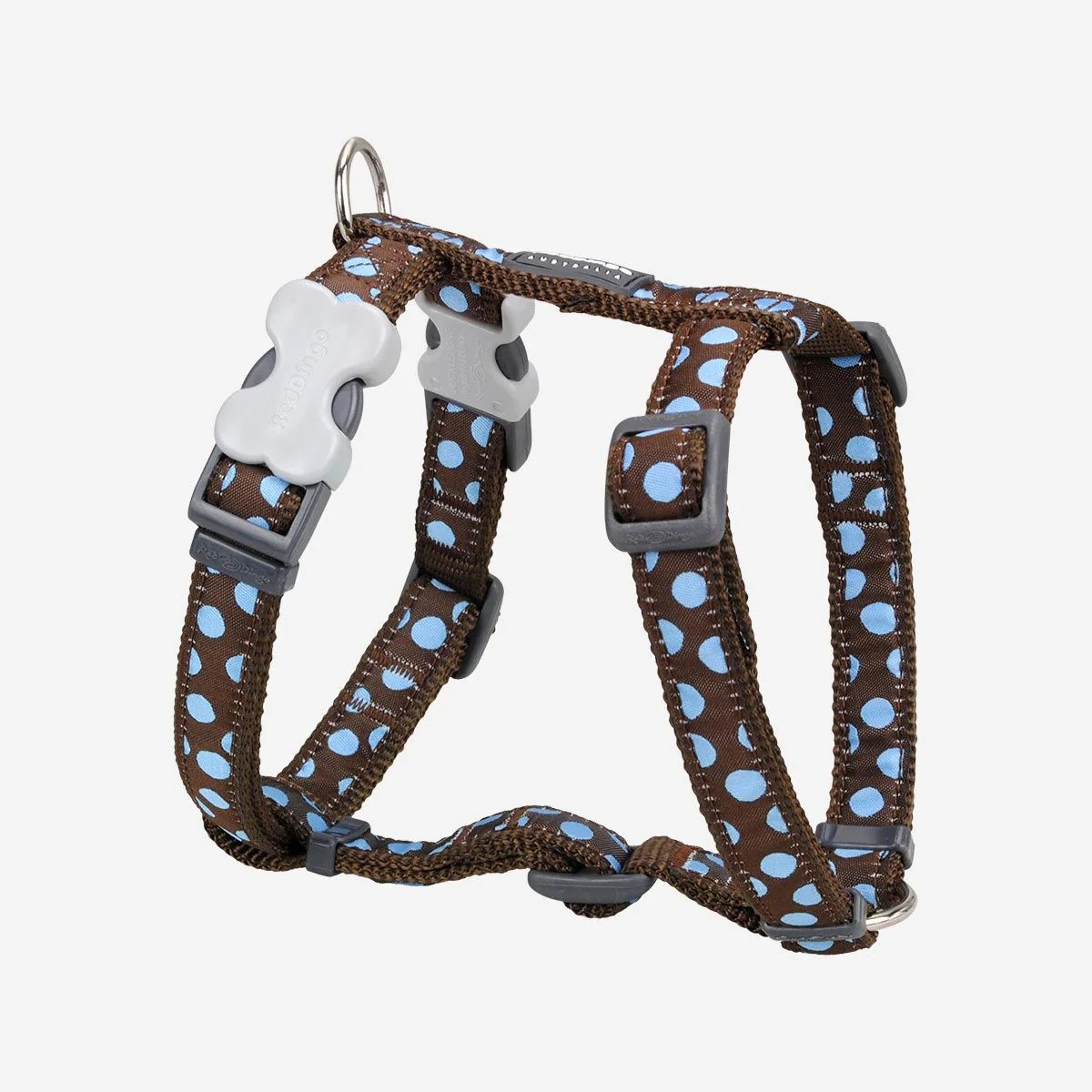 Red Dingo Dog Harness Blue Spots On Brown - Image 7