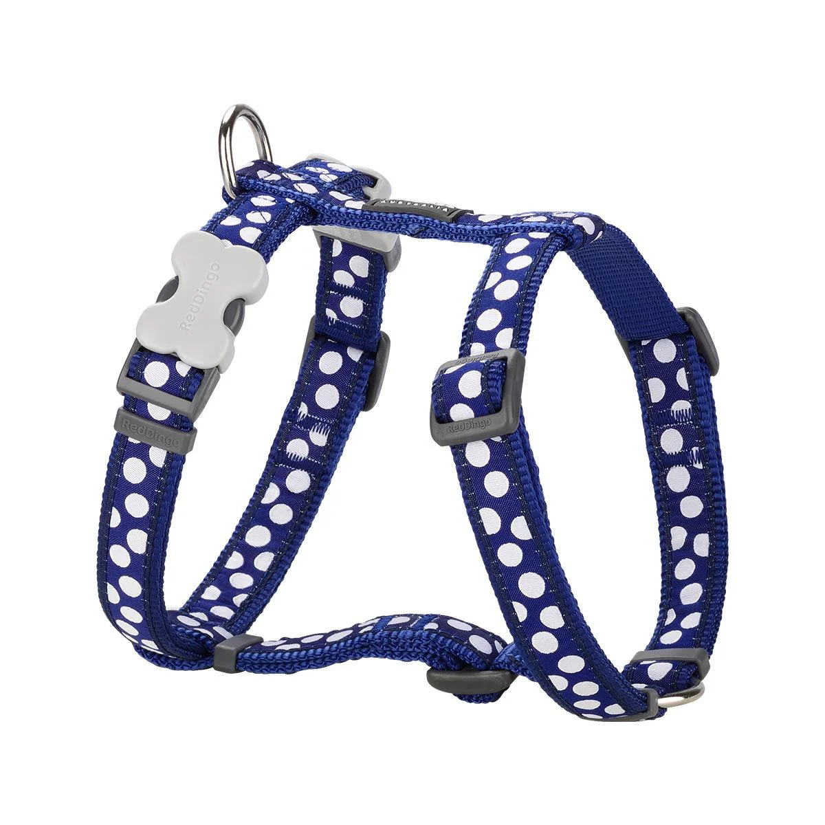 Red Dingo Dog Harness White Spots On Dark Blue - Image 7